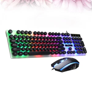 USB -Computerkabeltastatur komfortable Hintergrundbeleuchtung Tastatur (schwarz) - Afbeelding 1 van 11
