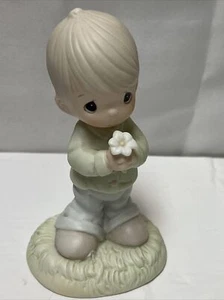 Precious Moments Mommy I Love You, Boy with Flower, #109975 1989 - Picture 1 of 12