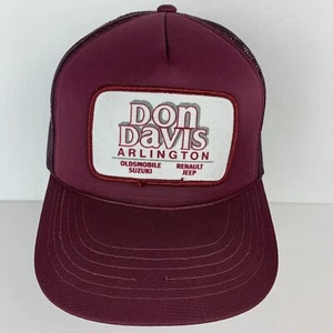 VTG Don Davis Arlington Hat Cap Trucker Jeep Renault Suzuki Oldsmobile Cars Auto - Picture 1 of 12