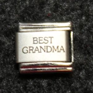 Pugster beste Oma Edelstahl italienischer Charm Link - Bild 1 von 3