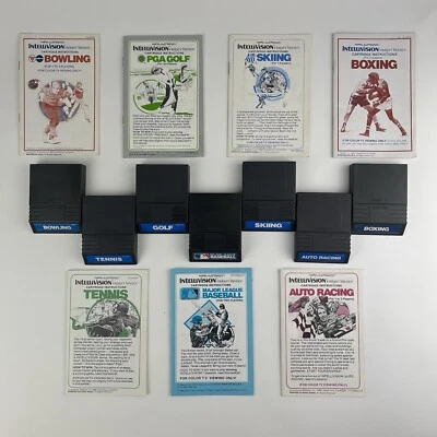Vintage Intellivision Sports Lot Of 7 Games Baseball Golf Manual Overlay No Box - Image 1 of 4