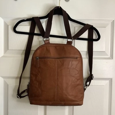 Mochila Jack Georges Voyager Unisex Marrón Cuero Texturizado Excelente Estado Foto 1 de 4