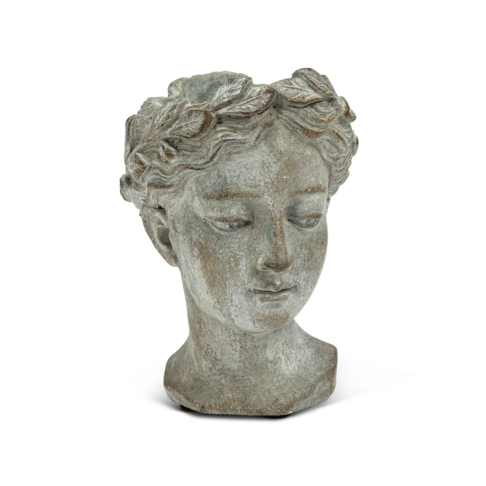 Abbott Collection 27-GODDESS-535-XS Xs Women Head Planter-6.5" H 6.5" H Grey