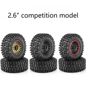2.6 Inch Metal Beadlock Wheels with Rubber Tires 135 * 55mm for 1/8 Crawler 4Pc - Picture 1 of 8