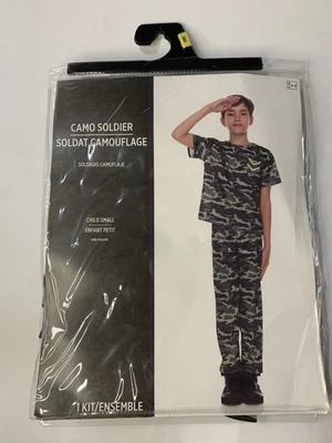 Camuflaje Ejército Soldado Disfraz Halloween Militar Camuflaje Niño Pequeño 4-6 Unisex Nuevo Foto 1 de 4