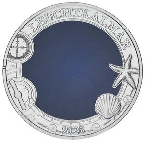 Austria 3 euros 2025 UNC criaturas marinas brillantes - calamar luciérnaga - Imagen 1 de 2