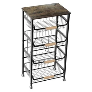 5-Layer Fruit Basket Kitchen Food Storage Organizer and Storage Rack, - Picture 1 of 7