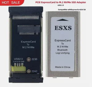 PCIE ExpressCard to M.2 NVMe SSD Adapter Card 2230 X201 X230 T40 Expansion Card - Afbeelding 1 van 6