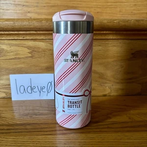 Stanley x Target 16 oz Aerolite Transit Bottle STRAWBERRY CREAM TWIST Christmas - Picture 1 of 4