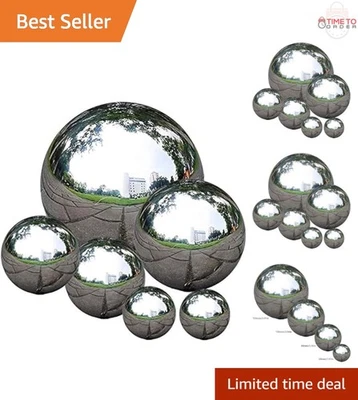 Globo de acero inoxidable 6 piezas espejo pulido bolas reflectantes exterior interior d... Foto 1 de 4