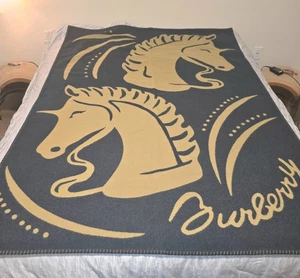 Authentic BURBERRY Unicorn EKD Reversible Cashmere Throw Blanket! NEW - Picture 1 of 21