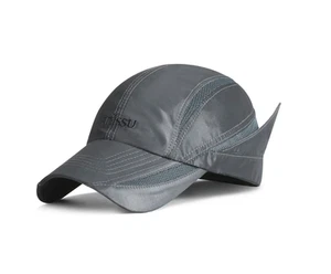 Gorra de béisbol ATIISSU gris | Gorra de béisbol brillante con paneles de malla, solapa de ala y bolsillo - Imagen 1 de 4