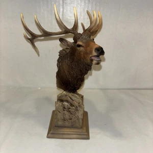 Rara statuina busto ELK di Mill Creek Studios di Joe Slockbower 2001, firmata - Foto 1 di 13