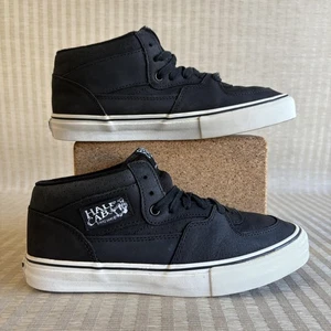 Vans Half Cab Pro Skate Shoes Mens Size 9 Black Suede Mid Top Skateboard Sneaker - Picture 1 of 20
