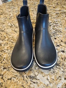 Rocket Dog Chelsea Rain Boots Women's Size 9 Black Rubber Round Toe - Picture 1 of 6