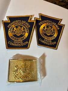 Pennsylvania State Game Protector Patch , & Special belt, buckle in gold - Picture 1 of 3