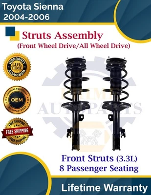 Puntal delantero para Toyota Sienna 2004-2006 3,3 L 2x2/4X4 8 asientos garantía de por vida Foto 1 de 4