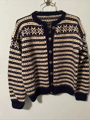 Cárdigan de lana islandés para hombre botones de metal diseño isla justa talla grande Foto 1 de 4