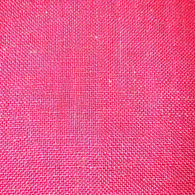Pink Linen Decor Fabric Sample Nearly Neon Linen Cotton #9 - Image 1 of 3