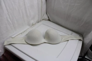 Women's White Warners Nylon 34D Strapless Dress Push-Up Bra - Picture 1 of 7
