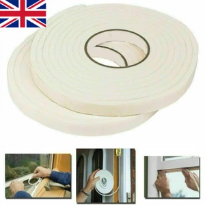 UK Weather Foam Tape Draught Excluder Seal Strip Insulation Window Door Stop-New - Picture 1 of 15