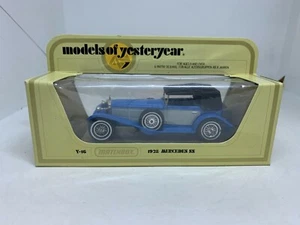 Matchbox Models of Yesteryear Y-16 1928 Mercedes SS Blue/Grey NEW - Picture 1 of 6