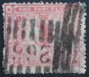 Undated Queensland 1d Pink Railways Stamp Grid cancel 266 GREENMOUNT - Bild 1 von 2