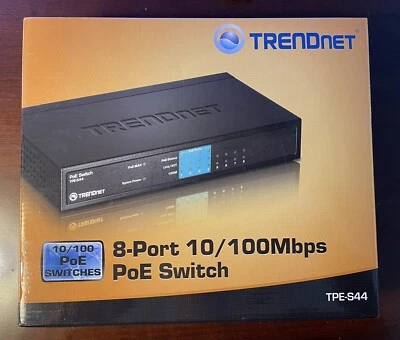 TrendNet 8-Port 10/100Mbps PoE Switch TPE-S44 - Image 1 of 4
