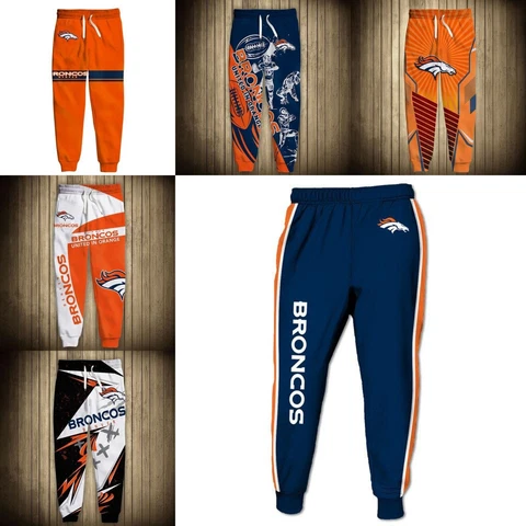 Denver Broncos Men's Sweatpants Loosen Fit Pants Football Gym Trousers Fan Gifts Cover
