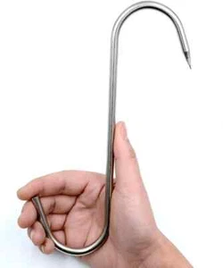 Fleischhaken 4er Pack Schwerlast S-Haken 10" Edelstahl Fleischhaken Verarbeitung - Bild 1 von 2