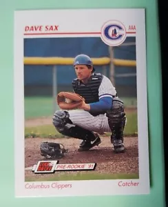 Line Drive 1991 AAA #117 Dave Sax - Columbus Clippers - Imagen 1 de 2