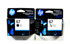HP #67 Combo Ink Cartridges 67 Black & Color NEW GENUINE 3YP29AN EXP 06/2024