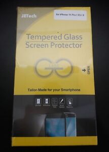 Protector de pantalla y protector de lente de cámara JETech para iPhone 11 Pro/XS/X paquete de 2