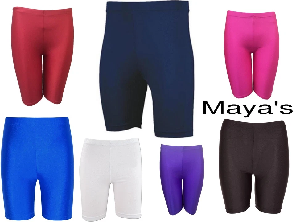 Lycra Shorts Kids/Boys/Girls Cycling Sports Athletics Shorts Dancing PE School - Image 1 of 1