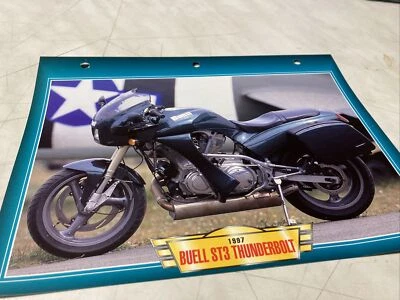 Buell 1200 ST3 Thunderbolt Information Card Motorcycle Passion Collection Atlas Foto 1 de 2