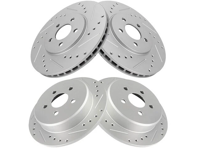 TRQ 49QW14M Front and Rear Brake Rotor Set Fits 1996-2000 Plymouth Breeze - Image 1 of 1
