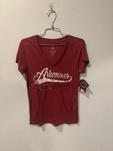 NUEVA Camiseta Para Mujer Arkansas Razorbacks Roja - Imagen 1 de 2