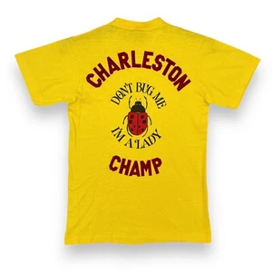 Vintage Late 70s/Early 80s Charleston Ladybug Tee (Yellow) Size Youth XL (18) - Picture 1 of 12