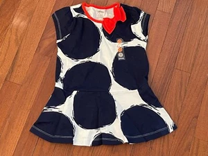 Gymboree Girls Navy and White Orange Bow Tunic Top Size 6 New - Picture 1 of 8
