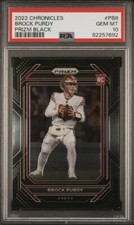 81728021 BROCK PURDY 2022 Panini Chronicles Prizm Black RC Rookie 💥💥💥 PSA 10