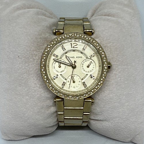 Orologio Michael Kors Parker MK6056 Donna Acciaio Oro Quadrante Analogico HME443