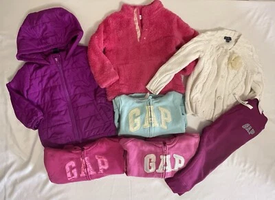 Lot of 7- GAP Girls Toddler 2T Full Zip Jackets Used/Sweatpants w/ Logo NWT - Image 1 of 4