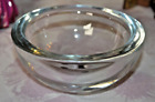 Murano Heavy Clear Glass Shell Bowl, by Gino Cenedese Italy, c1960 , 6.5"X2.75"