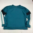 Nike Womens Fleece Sweatshirt Color-Block Pockets Logo Relaxed Fit Pullover Xs