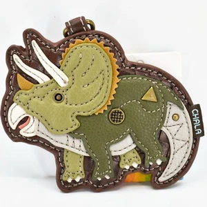 Chala Bolsos de Mano Imitación Cuero Triceratops Dinosaurio Monedero Llavero - Imagen 1 de 2