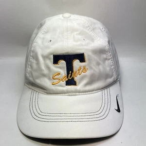 Nike Golf T Saints Swoosh Navy Blue/Gold Logo White Snapback Hat Cap - Picture 1 of 8