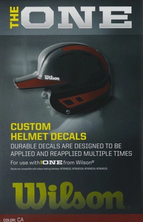Wilson Custom Helmet Decal Kit Cardinal Red NWT - Image 1 of 1