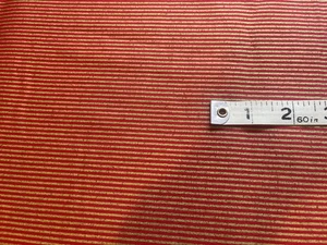 Red with Gold Metallic Stripes 100% Cotton Fabric - Picture 1 of 2