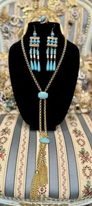 Elegante set di gioielli Summer Vibe turchese e oro - Foto 1 di 6