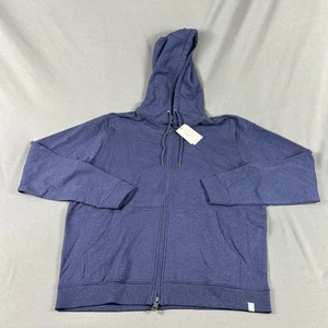 Peter Millar Golf Pullover Hoodie Crown Sleeve Logo Full Zip Large Navy NWT $165 - Picture 1 of 8